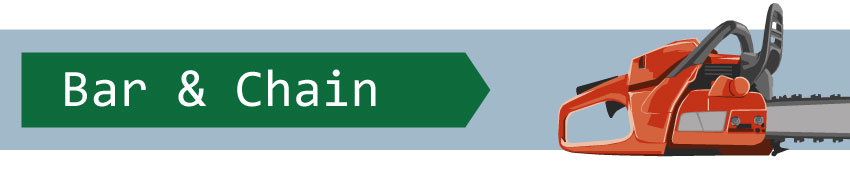 Guide bar and chain finder for chainsaws